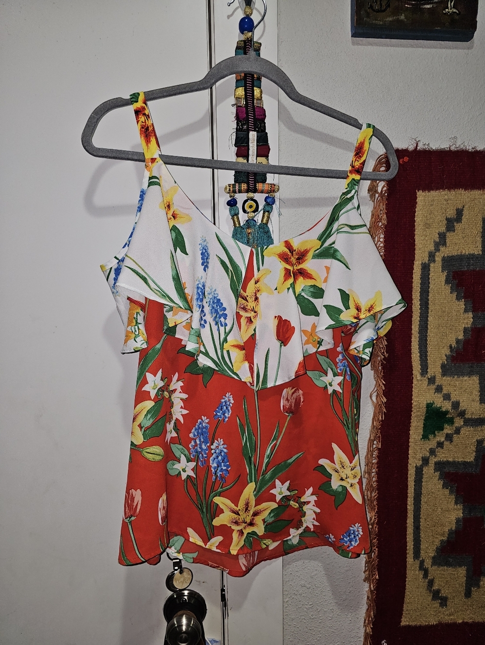 Floral Summer Blouse By New York & Company L